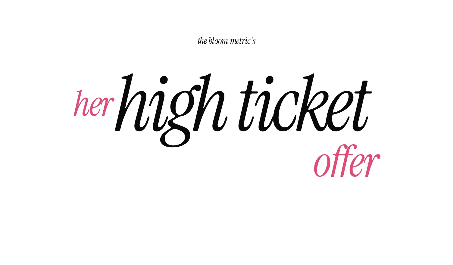 The Bloom Metric Society on Skool: her high ticket offer
